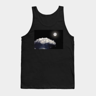 Fantasy night landscape with moon and clouds Tank Top
